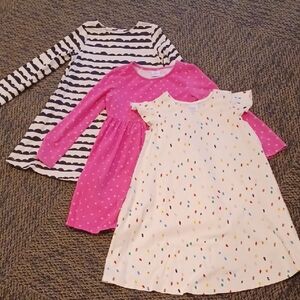 Hanna Andersson Kids Dress Trio - Pink, Black, White